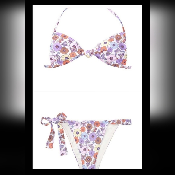 NWT Adorably Sexy Frankie’s Poppy Floral Bikini Set - Picture 1 of 5